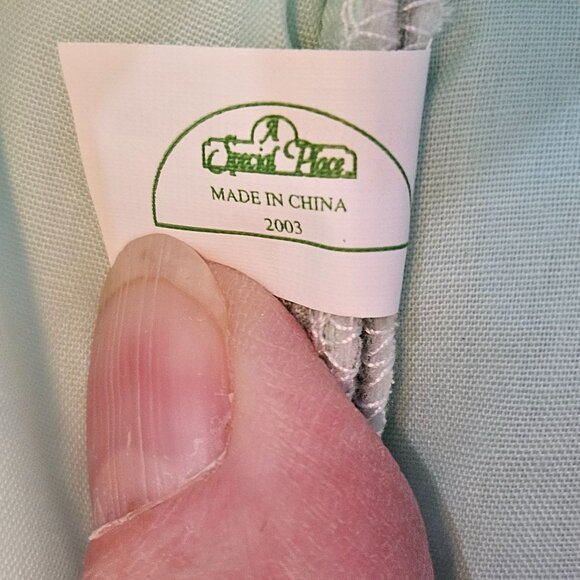 Vintage Tea Cozy Embroidered Lace Green Fabric "Tea Time" From 2003 - Picture 7 of 9